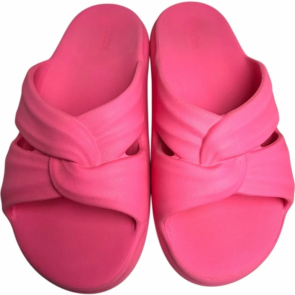 Melissa Free Slide Platform‎ Sandals Pink Jelly Slides Y2K Barbiecore Sz 10